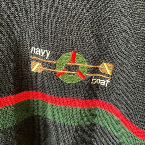Vintage Retro Oversized Nautical Sweater Men’s L Preppy Academia - Picture 3 of 11